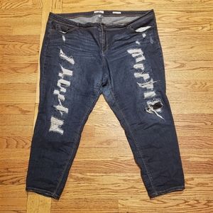 🌻 Distressed Patch Skinny Jeans 🌻